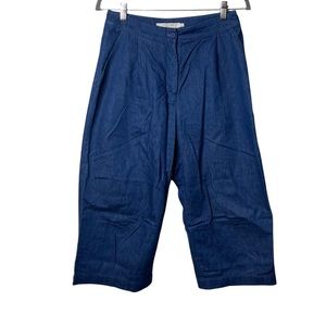 7115 by Szeki New York Denim Wide Legged Crop Pants Trousers High Rise L
